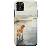 Golden Retriever Coastal Beach Amoureux des chiens Coque pour iPhone 11 Pro Max