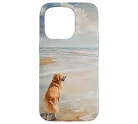 Golden Retriever Coastal Beach Amoureux des chiens Coque pour iPhone 15 Pro