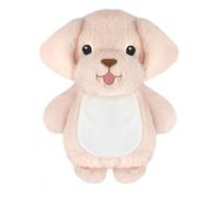 Golden Retriever Coussin chauffant pour le ventre, le cou et les épaules, animal en peluche chauffant avec chaleur humide, housse en peluche amovible, remplissage naturel non parfumé, adorable cadeau