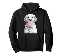 Golden Retriever Croquis de Chewing-Gum soufflant Sweat à Capuche