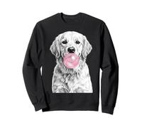 Golden Retriever Croquis de Chewing-Gum soufflant Sweatshirt