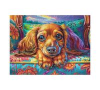 Golden Retriever dans Le buisson de Fleurs 500 Pièces Puzzle Collectionneur en Carton Rigide sans Déformation Piscine, Jouets et éclaboussures Très Difficile Motif Complexe Décoration Murale Qualité