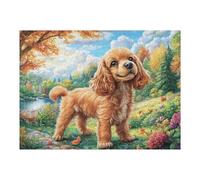 Golden Retriever dans Le Champ de Campagne 500 Pièces Puzzle Personne Âgée en Carton Anti-Déchirure Facile Débutant Anti-Stress Thérapie Occupationnelle Cadeau Anniversaire Pas Cher 500 PCS