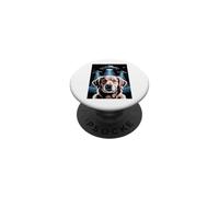 Golden Retriever Decor Alien OVNIS Bizarre Golden Retriever PopSockets PopGrip Adhésif