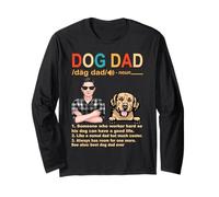 Golden Retriever Dog Dad Definition Funny Fathers Day Manche Longue