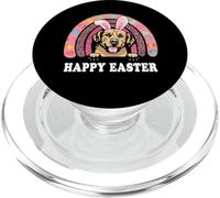 Golden Retriever Dog Easter Bunny Eggs Hunting Boho Rainbow PopSockets PopGrip pour MagSafe