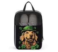 Golden Retriever Dog Sac à chaussures pour voyage usage quotidien Anti-poussière Sac de transport pour chaussures de golf Vert