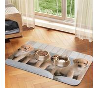 Golden Retriever Dogs Puppies Labrador Dogs,Waterproof Pet Feeding Mat,PU Leather Placemats for Cat Dog Water Bowl,Food Mats,40x60cm