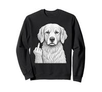Golden Retriever Doigt d'honneur Sarcastique Amoureux des Chiens Sweatshirt