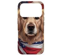 Golden Retriever Drapeau américain 4 Juillet Chien Labrador USA Coque pour iPhone 17 Pro