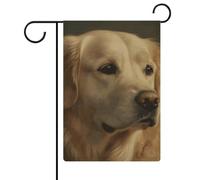 Golden Retriever Drapeaux de jardin 30,5 x 45,7 cm Double face Drapeau extérieur Drapeau de cour d'été Drapeau floral de bienvenue Drapeaux de jardin saisonniers Décorations de vacances