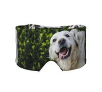 Golden Retriever drôle imprimé,Masque pour les yeux bloquant la lumière Cache-yeux et cache-oreilles pour le sommeil