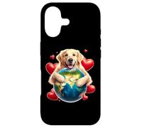 Golden Retriever Earth Day Hug Love Dog Owner Planet Lover Coque pour iPhone 17