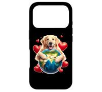 Golden Retriever Earth Day Hug Love Dog Owner Planet Lover Coque pour iPhone 17 Pro