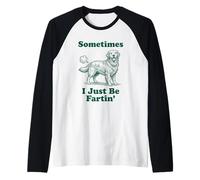 Golden Retriever Funny Vintage Parfois, Je suis Juste en Train de péter Manche Raglan