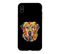 Golden Retriever Géométrique Pop Art Gros Plan Portrait Visage Coque pour iPhone XS Max