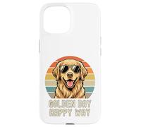 Golden Retriever Golden Day Happy Way T-Shirt rétro Vintage pour Chien Coque pour iPhone 15