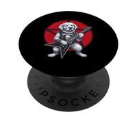 Golden Retriever Guitare Heavy Metal Rock Amoureux des Chiens PopSockets PopGrip Adhésif