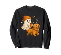 Golden Retriever Halloween Ghost Walking Golden Dog Sweatshirt