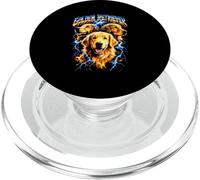 Golden Retriever Heavy Metal Rocker Angry Music Concert Punk PopSockets PopGrip pour MagSafe