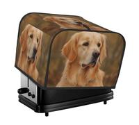 Golden Retriever Housse matelassée pour grille-pain à 4 tranches pour petit appareil avec poignée pour décoration de table de maison ou de cuisine