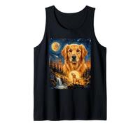 Golden Retriever Howling to The Moon Chien Vintage Débardeur