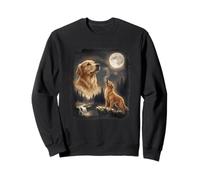 Golden Retriever Howling to The Moon Vintage années 90 Sweatshirt