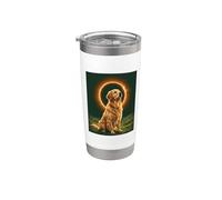 Golden Retriever hurlant à la lune Total Solar Eclipse Gobelet isotherme en acier inoxydable double paroi