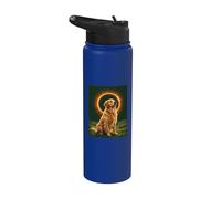 Golden Retriever hurlant à la lune Total Solar Eclipse Stainless Steel Insulated Water Bottle