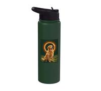 Golden Retriever hurlant à la lune Total Solar Eclipse Stainless Steel Insulated Water Bottle