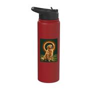 Golden Retriever hurlant à la lune Total Solar Eclipse Stainless Steel Insulated Water Bottle
