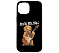 Golden Retriever Jouant de la Guitare pour Les Amoureux des Chiens Coque pour iPhone 15