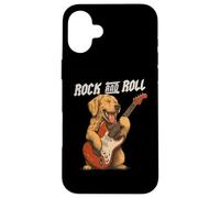 Golden Retriever Jouant de la Guitare pour Les Amoureux des Chiens Coque pour iPhone 16 Plus