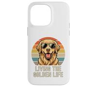 Golden Retriever Life is Golden T-Shirt rétro Vintage pour Chien Coque pour iPhone 14 Pro Max