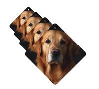 Golden retriever Lot de 4 cartes de désodorisants de voiture personnalisées pour homme et femme - Tablettes d'aromathérapie à suspendre - Cartes parfumées pour armoire de salle de bain