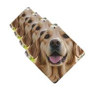 Golden Retriever Lot de 4 cartes désodorisantes de voiture pour homme et femme - Accessoires de voiture mignons - Diffuseur de parfum durable à suspendre - Tablettes d'aromathérapie pour voiture