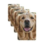 Golden Retriever Lot de 4 cartes désodorisantes de voiture pour homme et femme - Accessoires de voiture mignons - Diffuseur de parfum durable à suspendre - Tablettes d'aromathérapie pour voiture