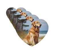 Golden Retriever Lot de 4 cartes parfumées à suspendre pour voiture, aromathérapie, armoire, salle de bain, voiture, miroir intérieur