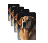Golden Retriever Lot de 4 désodorisants de voiture à suspendre - Parfum durable - Tablettes d'aromathérapie de voiture - Pendentif pour armoire à chaussures