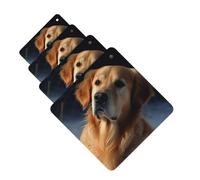 Golden Retriever Lot de 4 désodorisants de voiture à suspendre - Parfum durable - Tablettes d'aromathérapie de voiture - Pendentif pour armoire à chaussures