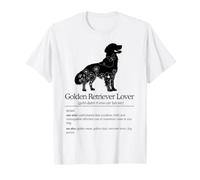 Golden Retriever Lover Definition Floral Silhouette Chien Maman T-Shirt