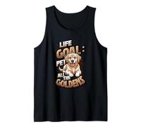 Golden Retriever Lover Life Goal Pet All The Goldens Dog Débardeur