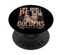 Golden Retriever Lover Life Goal Pet All The Goldens Dog PopSockets PopGrip Adhésif