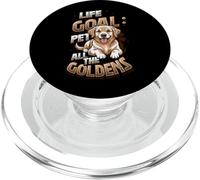 Golden Retriever Lover Life Goal Pet All The Goldens Dog PopSockets PopGrip pour MagSafe