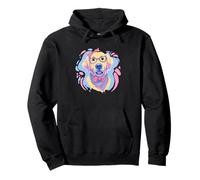 Golden Retriever Lunettes Bleues pour Amoureux des Chiens Rose Sweat à Capuche