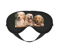 Golden Retriever Masque confortable pour les yeux avec sangle réglable pour la sieste, le camping, le yoga