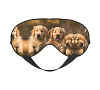 Golden Retriever Masque de sommeil confortable avec sangle réglable Motif chiens chiots