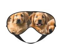 Golden Retriever Masque de sommeil confortable pour les yeux Motif chiens chiots animaux domestiques léger voyage sieste méditation yoga travail