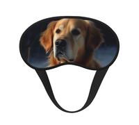 Golden Retriever Masque de sommeil doux et confortable avec sangle réglable occultante pour femmes, filles, hommes, voyage, yoga, sieste, travail