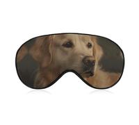 Golden Retriever Masque de sommeil pour homme et femme avec sangle réglable - Doux et respirant - Occultant - Antidérapant - Essentiels de voyage